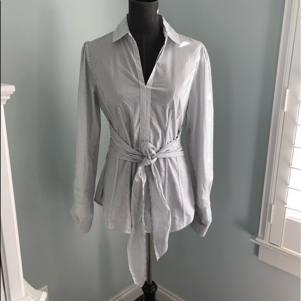 WHBM Striped cotton shirt